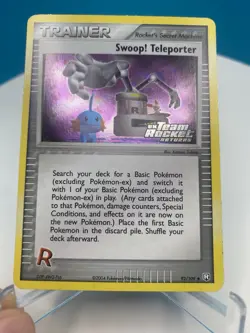 Pokemon TCG Swoop! Teleporter 92/109 Team Rocket Returns Reverse Holo Stamped NM - Image 2