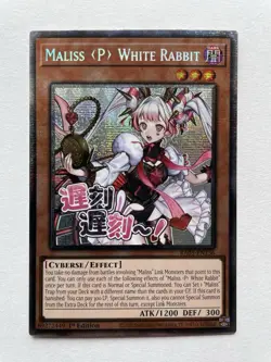 Yu-Gi-Oh! Maliss P White Rabbit STAMPED STARLIGHT RARE RA05-EN136 - Image 1
