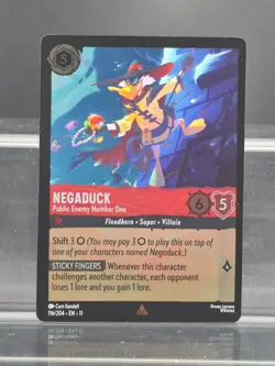 Disney Lorcana Negaduck - Public Enemy Number One 116/204 Winterspell Rare Foil - Image 1