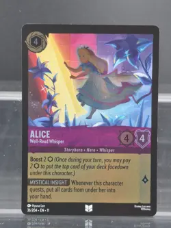 Disney Lorcana Alice - Well-Read Whisper 36/204 Winterspell Uncommon Foil - Image 1
