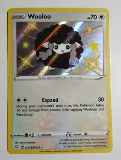 WOOLOO - SV103/SV122 - Pokemon Shining Fates Sword Shield Shiny Rare Card LP - Image 1