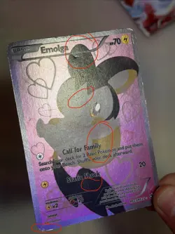 Pokemon Emolga RC23/RC25 Legendary Treasures Full Art Radiant Collection Card - Image 3