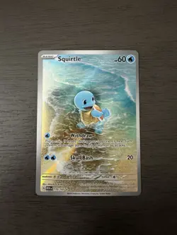 Pokemon TCG Squirtle 170/165 Scarlet & Violet 151 Illustration Rare Holo Card - Image 1