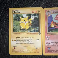 Pokemon TCG Base Set 15 Card Lot Wizards Pikachu Charmander Charmeleon Poliwhirl - Image 3