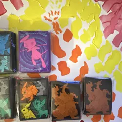 Pokemon Premium Card Sleeves 8 Packs Multicolor Pikachu Eevee Espeon Umbreon - Image 3