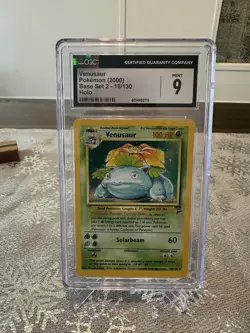 Pokemon Venusaur 18/130 Base Set 2 Holo Rare CGC 9 Graded Card 2000 - Image 1