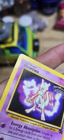 Mewtwo Pokemon Promo The First Movie Card #3 Kids WB Stamp - Image 3
