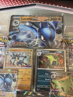 🔥Pokemon Lucario Ex & Tyranitar Ex Premium Collection Prismatic Ev. IN HAND - Image 5