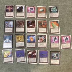 Lot Of 21 Magic The Gathering 4th Edition Artifacts Jesters Mask Blue Mana Batte - Image 1