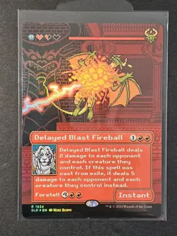 MTG Delayed Blast Fireball Borderless Foil R 1824 Secret Lair x Extra Life 2024 - Image 1