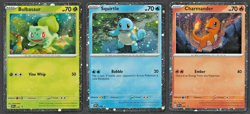 Bulbasaur Charmander Squirtle Pokemon Cards Cosmos Promo Set 046 047 048 NM 151 - Image 1