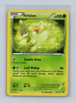 Virizion 15/113 Holo Holo Rare Legendary Treasures Pokemon Holo Lightly Played - Image 1