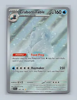 Crabominable 149/142 Illustration Rare Stellar Crown Pokemon Holo Near Mint - Image 1