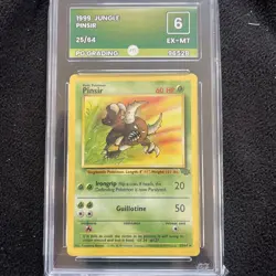 Pinsir - Jungle 25/64 - Rare Vintage Pokemon 1999 WOTC PG Graded 6 EX-MT - Image 1