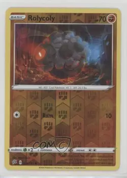 Rolycoly Reverse Foil Pokemon Sword & Shield Rebel Clash #105 - Image 1