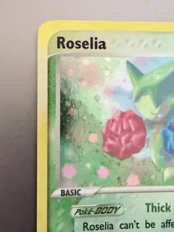 Pokemon TCG Roselia Holo Rare Card 9/97 EX Dragon 60 HP Basic 2003 - Image 4