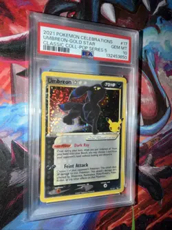 2021 POKEMON CELEBRATIONS CLASSIC COLL #17 UMBREON-GOLD STAR PSA 10 - Image 1