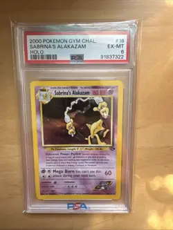 Sabrina's Alakazam 16/132 Gym Challenge Holo POKEMON 2000 PSA 6 - Image 1