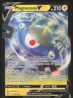Pokemon TCG SWSH11: Lost Origin #056/196 Magnezone V NM - Image 1