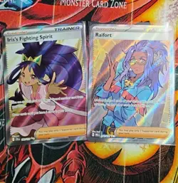 Pokemon TCG Iris's Fighting Spirit 180/159 & Raifort 142/1 31 Full Art NM - Image 1