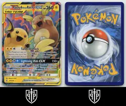 Pokemon - Raichu & Alolan Raichu GX 54/236 Unified Minds - Holo GX Rare - NM - Image 3