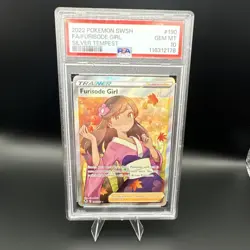 Pokemon Furisode Girl Trainer 190/195 Full Art Holo PSA 10 Silver Tempest - Image 1