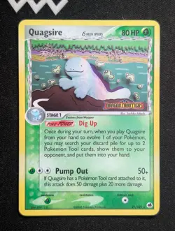 Quagsire (Delta Species) 21/101 Dragon Frontiers Pokemon MP Reverse Holo - Image 1