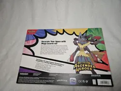 Pokemon Ascended Heroes Premium Poster Collection Mega Lucario - NEW/SEALED - Image 2