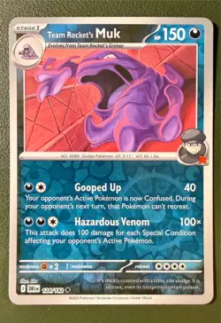 Pokemon TCG Team Rocket's Muk 124/182 Destined Rivals SV10 Reverse Holo NM - Image 1