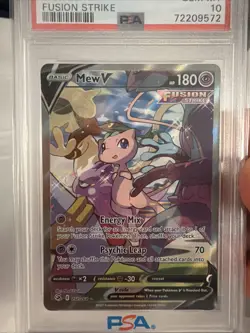 2021 POKEMON SWORD & SHIELD FUSION STRIKE #251 FULL ART/MEW V PSA 10🔥📈 - Image 3