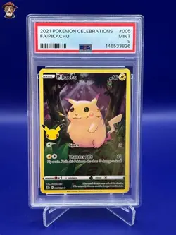 2021 Pokemon Celebrations - Full Art Pikachu #005 - PSA 9 - Image 1