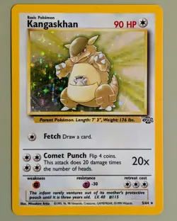 Kangaskhan - Jungle 5/64 Holo Rare - Lightly Played - Vintage WotC Pokemon TCG - Image 1