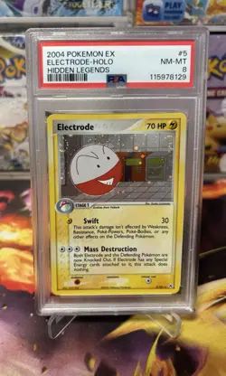 PSA 8 Electrode 5/101 Pokemon TCG 2004 Hidden Legends Holo Rare *Double Swirl* - Image 1