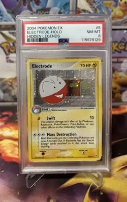 PSA 8 Electrode 5/101 Pokemon TCG 2004 Hidden Legends Holo Rare *Double Swirl* - Image 2