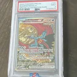 Pokemon Roaring Moon ex 162/131 Sv Prismatic Evolutions SIR Holo PSA 9 - Image 1