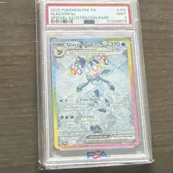 Pokemon Glaceon ex 150/131 Sv Prismatic Evolutions SIR Holo PSA 9 - Image 1