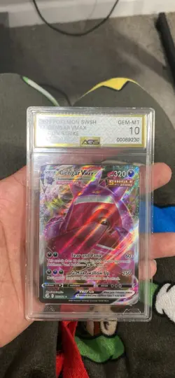 Pokemon Gengar VMAX Fusion Strike 157/264 Holo Ultra Rare AGS 10 GEM-MT - Image 1