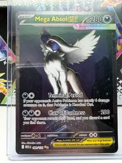 Mega Absol Ex 180/132 Full Art Holo Pokemon TCG Mega Evolutions - Image 1