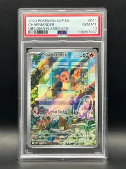 Charmander #44 -2023 Pokemon Obsidion Flames ETB Promo- PSA Gem Mint 10 - Image 2