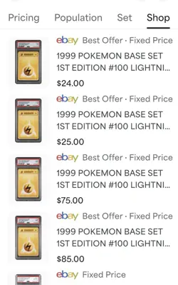 1999 POKEMON GAME 100 LIGHTNING ENERGY 1ST EDITION Mint Conditions - Image 2
