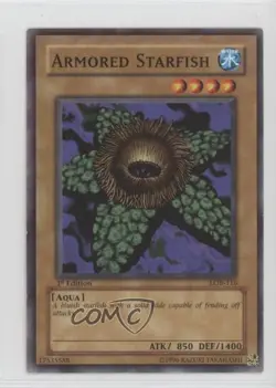 Armored Starfish 1st Ed. YuGiOh Legend of Blue Eyes White Dragon #LOB-116 2002 - Image 1