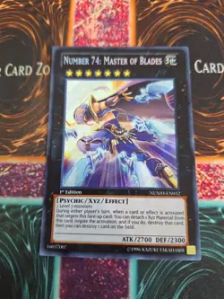 Yugioh Number 74: Master of Blades NUMH-EN032 Secret Rare 1st Edition Near Mint - Image 1
