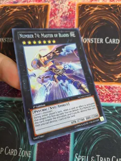Yugioh Number 74: Master of Blades NUMH-EN032 Secret Rare 1st Edition Near Mint - Image 2