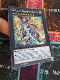 Yugioh Neo Galaxy-Eyes Cipher Dragon RATE-EN049 Super Rare 1st Edition Near Mint - Image 2