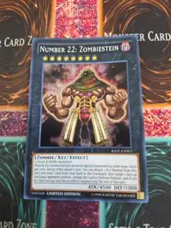 Yugioh Number 22: Zombiestein RATE-ENSE1 Super Rare Limited Near Mint - Image 1