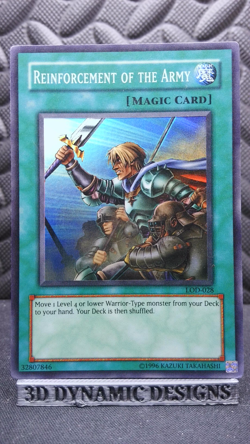 | Yugioh Reinforcement of the Army LOD-028 Super Rare Legacy Of Darkness PL | - Image 1