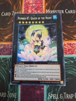 Yugioh Number 87: Queen of the Night NUMH-EN034 Super Rare 1st Edition LP - Image 1
