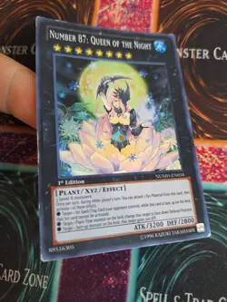 Yugioh Number 87: Queen of the Night NUMH-EN034 Super Rare 1st Edition LP - Image 2