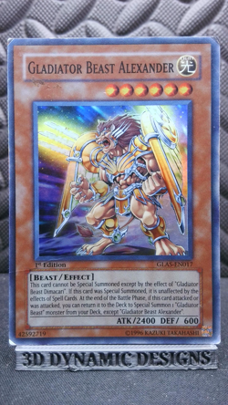 | Yugioh Gladiator Beast Alexander GLAS-EN017 1st Edition Super Rare HP 🔥 | - Image 1