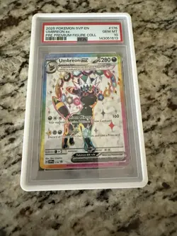 Pokemon TCG Umbreon ex SVP176 Prismatic Promo Holo EX PSA 10 GEM MT - Image 1